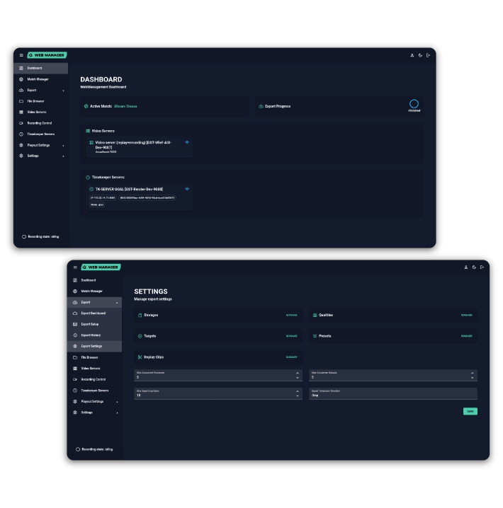 A single control dashboard for all your GS Software and Servers